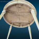 Tavolo provenzale laccato allungabile in legno massello con prolunga ovale
