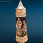 Raro boccale in ceramica Birra Wuhrer da 1,5lt in perfette condizioni