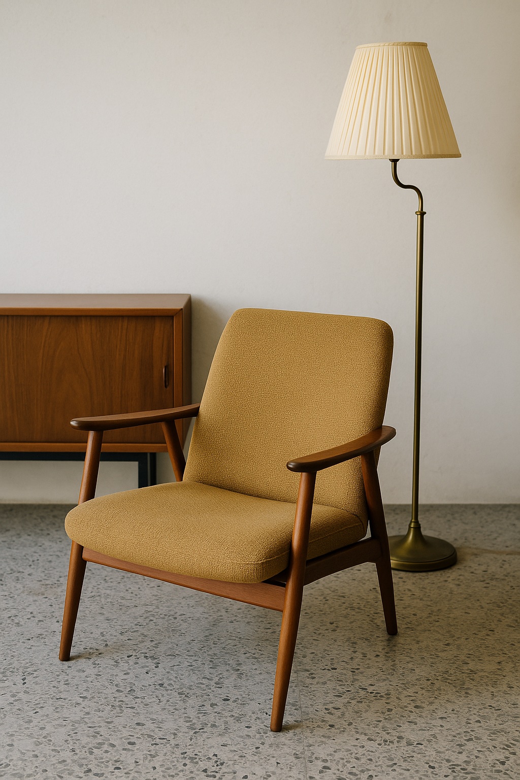 salotto arredato con pezzi vintage di design