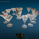 servizio di bicchieri cristallo 13 pezzi con brocca in perfette condizioni