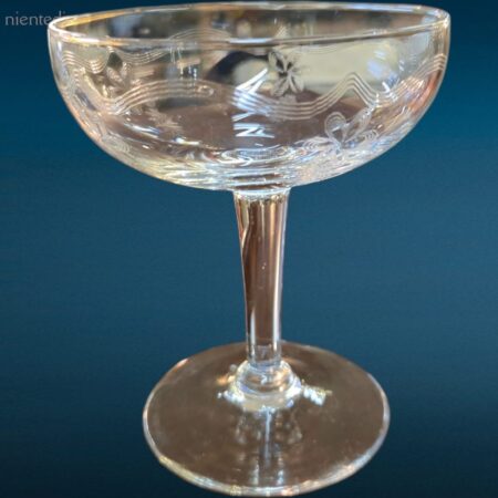 servizio 6 calici da cocktail in cristallo lavorato vintage in perfette condizioni