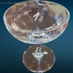 servizio 6 calici da cocktail in cristallo lavorato vintage in perfette condizioni