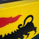 insegna originale AGIP vintage illuminabile per garage