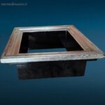 mensola cornice portaoggetti nero argento da parete