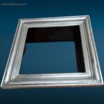 mensola cornice portaoggetti nero argento da parete