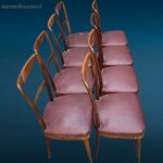 Set di 8 sedie anni '60 vintage con struttura sana e design elegante