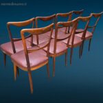 Set di 8 sedie anni '60 vintage con struttura sana e design elegante