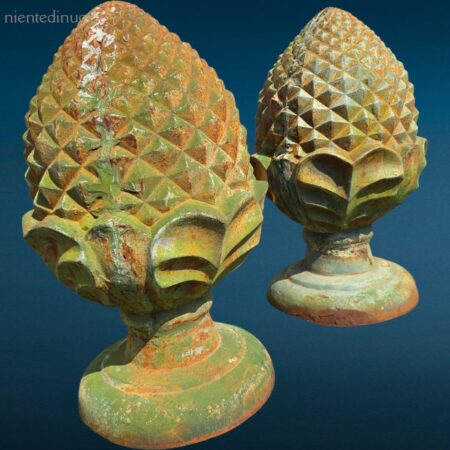 PIGNA per colonna in ghisa decorativa e robusta, ideale per cancelli o giardini