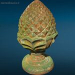 PIGNA per colonna in ghisa decorativa e robusta, ideale per cancelli o giardini