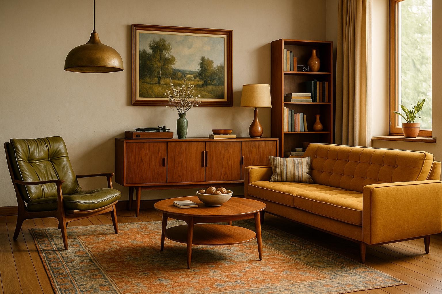 Oggetto vintage di design posizionato su un tavolino moderno in ambiente domestico