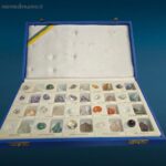 vecchia collezione di pietre preziose del Brasile in cofanetto da viaggio