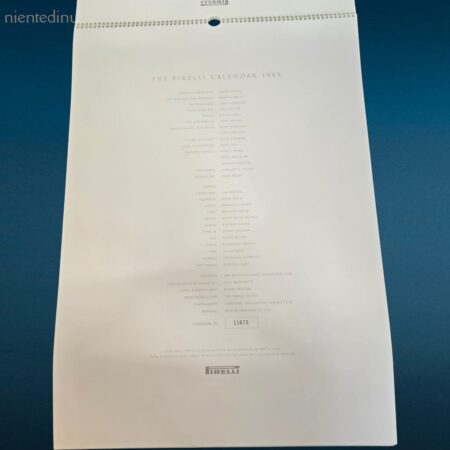 Calendario Pirelli originale 1989 numero 11673 in perfette condizioni, con fotografie di Joyce Tenneson