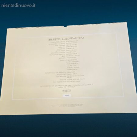 Calendario Pirelli originale 1990 numero 35527 con fotografie di Arthur Elgort