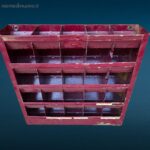 portaminuterie da officina in metallo con supporto per parete