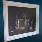 quadro originale firmato Giorgio Varisco 1973 su sfondo scuro