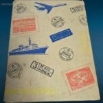 collezione di vecchi francobolli russi in raccoglitore vintage