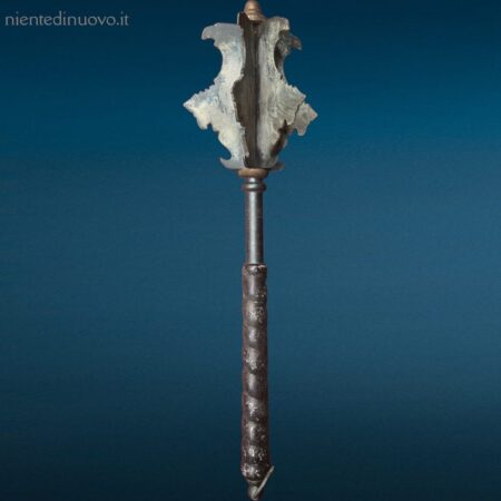 mazza ferrata medievale decorativa in ferro in ottime condizioni