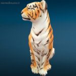 Tigre in ceramica di Bassano dipinta a mano in ottime condizioni