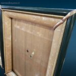 41418_3.jpg Coppia di cornici portaritratti anni '50 in verde con passepartout madreperlato