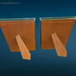 41418_5.jpg Coppia di cornici portaritratti anni '50 in verde con passepartout madreperlato