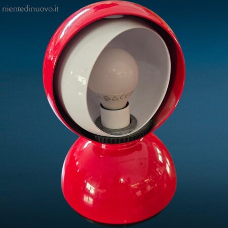 Lampada Eclisse Artemide rossa originale disegnata da Vico Magistretti