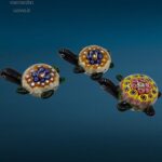 Tartarughina in vetro soffiato con decorazione interna di murrine