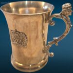 Boccale vintage 1977 in argento Sheffield con punzoni, dedicato al Giubileo della Regina Elisabetta II