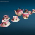 Servizio da caffè in ceramica da 6 completo con tazzine, piattini, versatore e zuccheriera