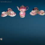 Servizio da caffè in ceramica da 6 completo con tazzine, piattini, versatore e zuccheriera