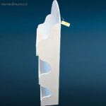 Mensola da parete in legno a 3 piani in stile provenzale