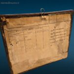 Vecchio quadretto miniatura acquaforte con cornice antica in legno e dettagli incisi con precisione