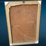 Vecchio disegno a pastello firmato L.Tosi con cornice antica e riflessi sul mare