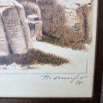 Disegno originale incorniciato firmato da Piero Cozzaglio, anno 1987
