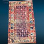 Tappeto Malayer Persia vecchio annodato a mano con segni di usura