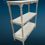 Scaffale étagère in stile provenzale con cassetto e ripiani aperti