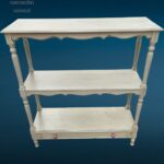 Scaffale étagère in stile provenzale con cassetto e ripiani aperti