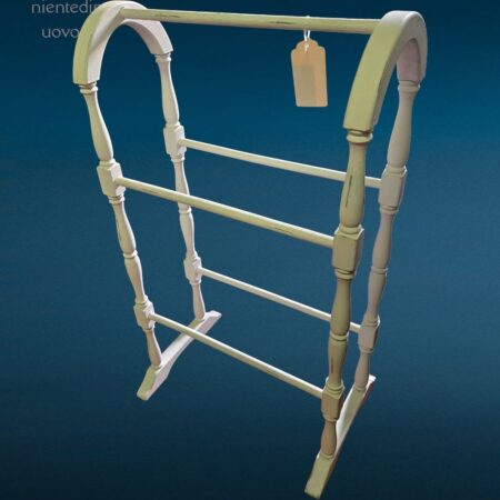 Portasalviette in legno bianco in stile provenzale shabby chic