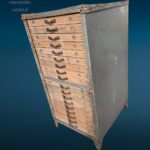 41466_5.jpg Cassettiera da tipografo vintage con cassetti in faggio e caratteri tipografici in piombo