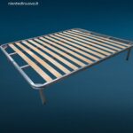 rete matrimoniale a doghe 160x190 con piedini in metallo seminuova