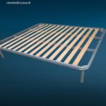 rete matrimoniale a doghe 160x190 con piedini in metallo seminuova