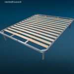 rete matrimoniale a doghe 160x190 con piedini in metallo seminuova