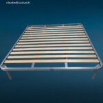 rete matrimoniale a doghe 160x190 con piedini in metallo seminuova