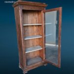 vetrinetta ad una anta fine 800 in abete con vetro e ripiani interni