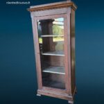 vetrinetta ad una anta fine 800 in abete con vetro e ripiani interni