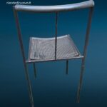 41485_6.jpg sedia Peregalli Zeus Millepunte in metallo nero design anni '90