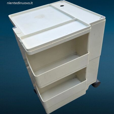 carrello Boby Joe Colombo bianco originale su ruote