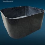 fioriera Bilumen Crescendo nera anni '70 design Isao Hosoe