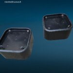 fioriera Bilumen Crescendo nera anni '70 design Isao Hosoe