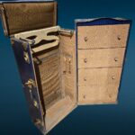 Antico baule da viaggio Martinenghi originale in buone condizioni con chiave