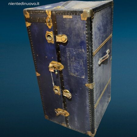 Antico baule da viaggio Martinenghi originale in buone condizioni con chiave
